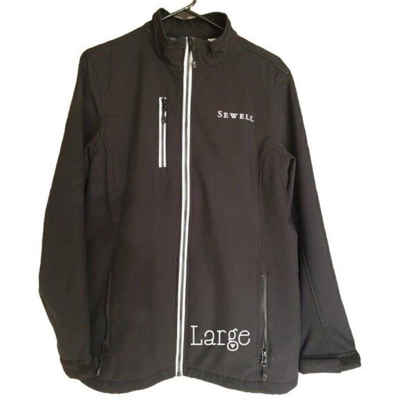 Men's Jacket Full Zip Tech Fleece Sport Jacket Black Large NWOT - Picture 7 of 7